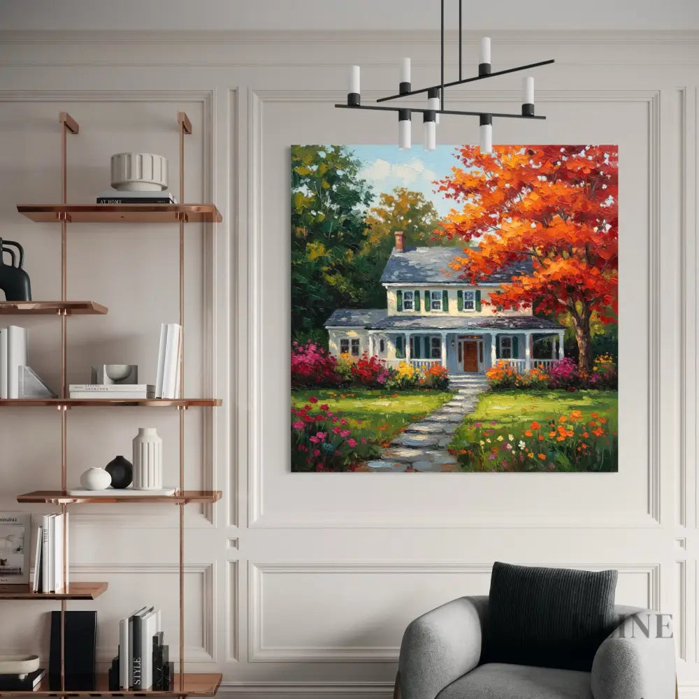 Cascade in Vermont - Hand Painting