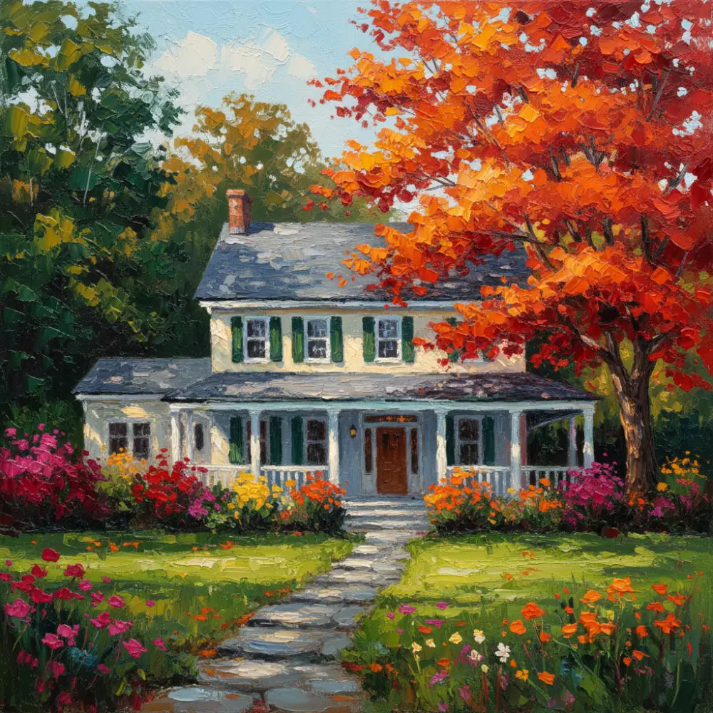 Cascade in Vermont - Hand Painting