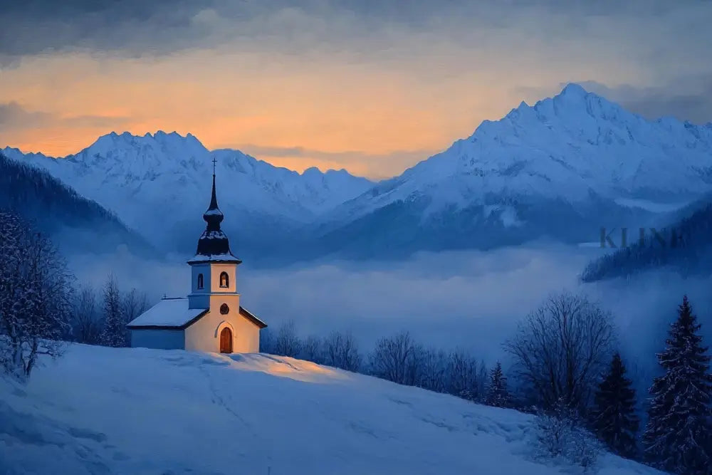 Chapel of the Blue Hour - Hand Painting