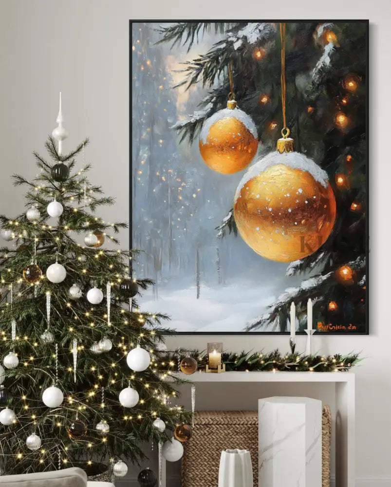 Christmas Glow in the Pines - Hand Painting