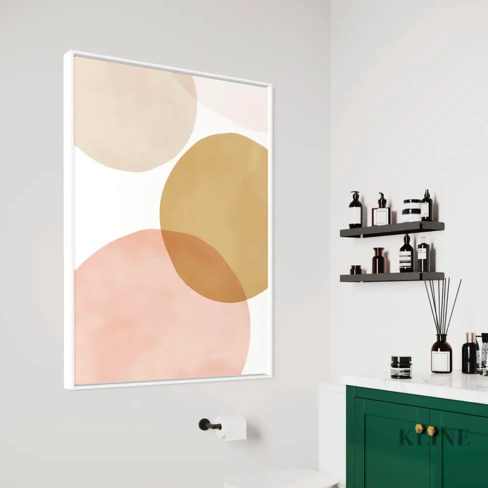 Circles Abstract Mustard - Hand Painting