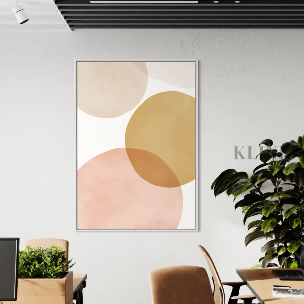 Circles Abstract Mustard - Hand Painting
