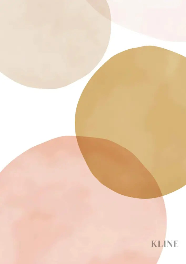 Circles Abstract Mustard - Hand Painting