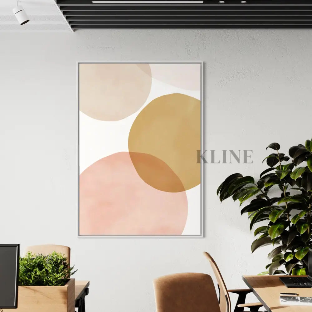 Circles Abstract Mustard - Hand Painting