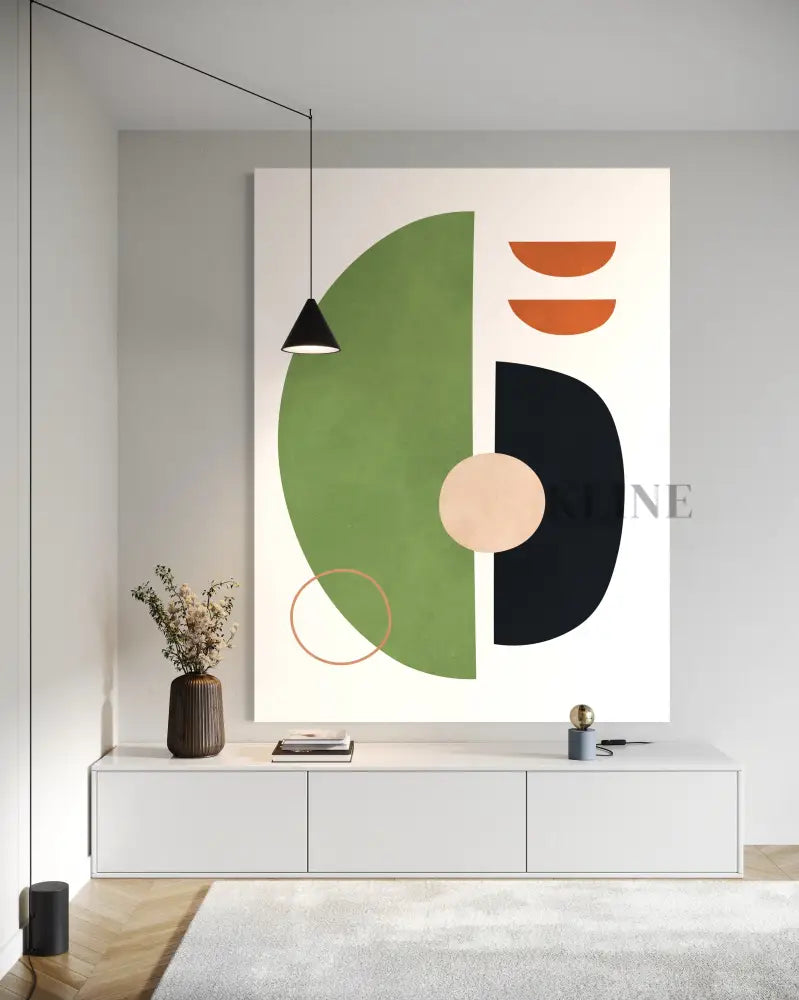 Circles and Semicircles 1 - Hand Painting