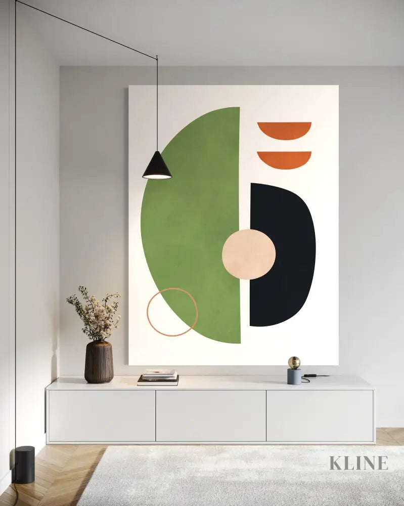 Circles and Semicircles 1 - Hand Painting