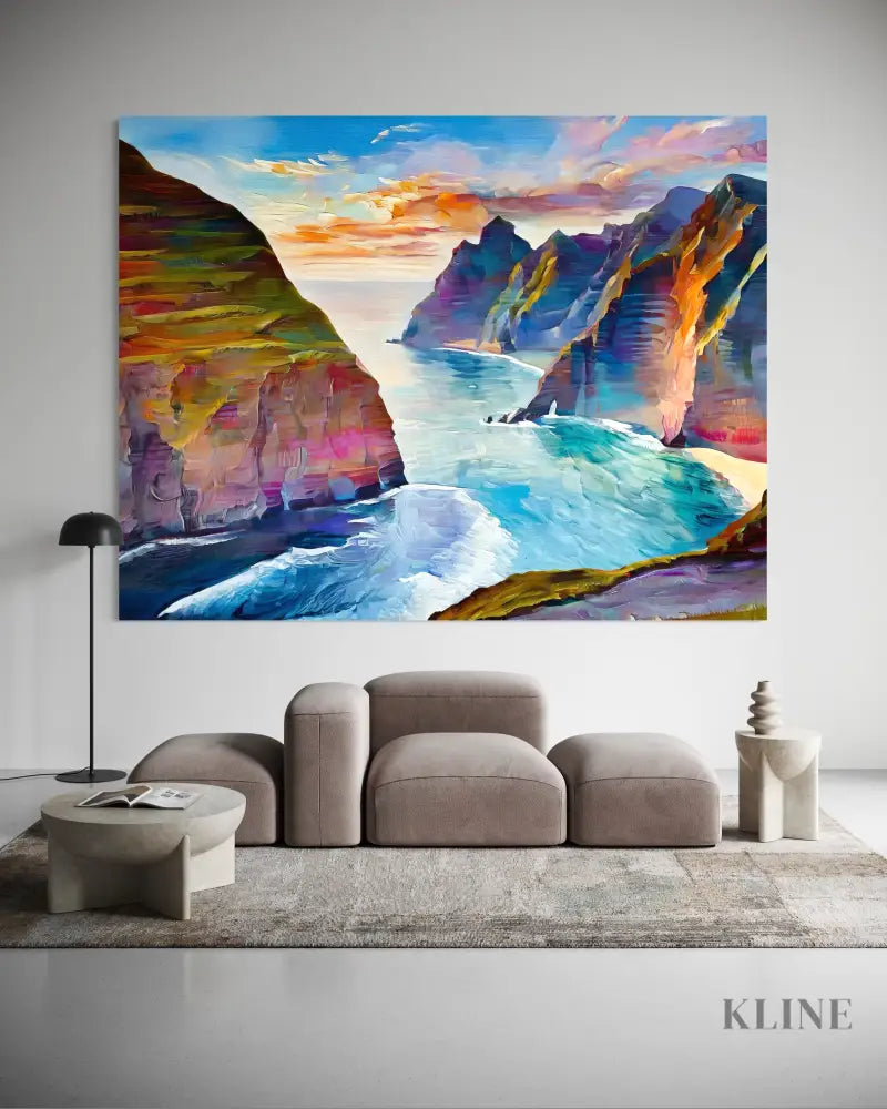 Cliffs of Endless Summer - Hand Painting