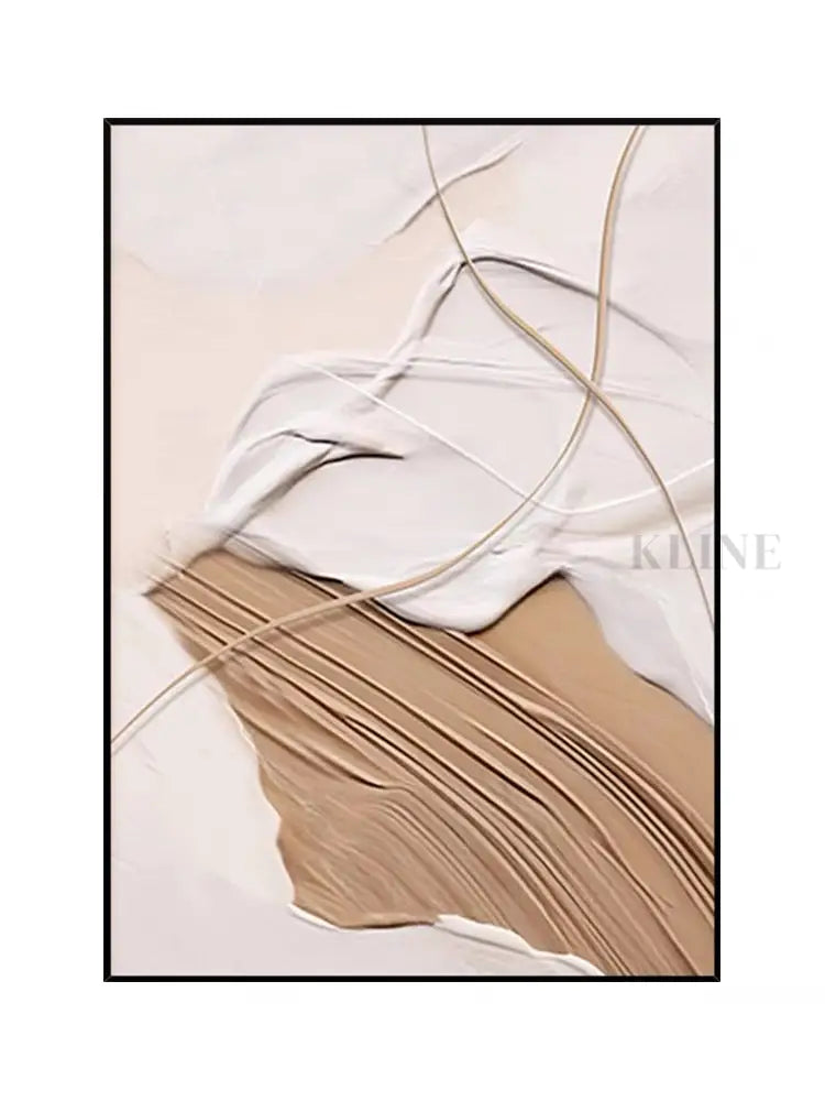 Coffee Color Textured Wall Art - Hand Painting