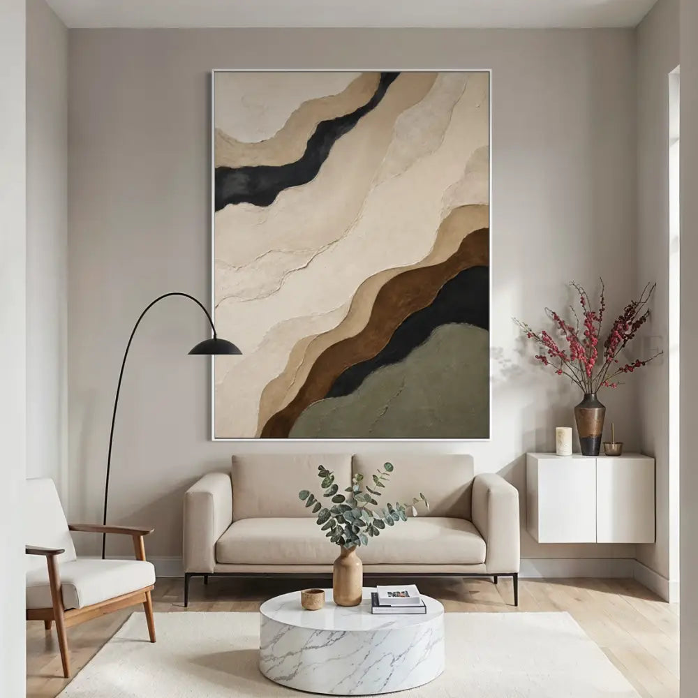 Contours of Earth - Hand Painting