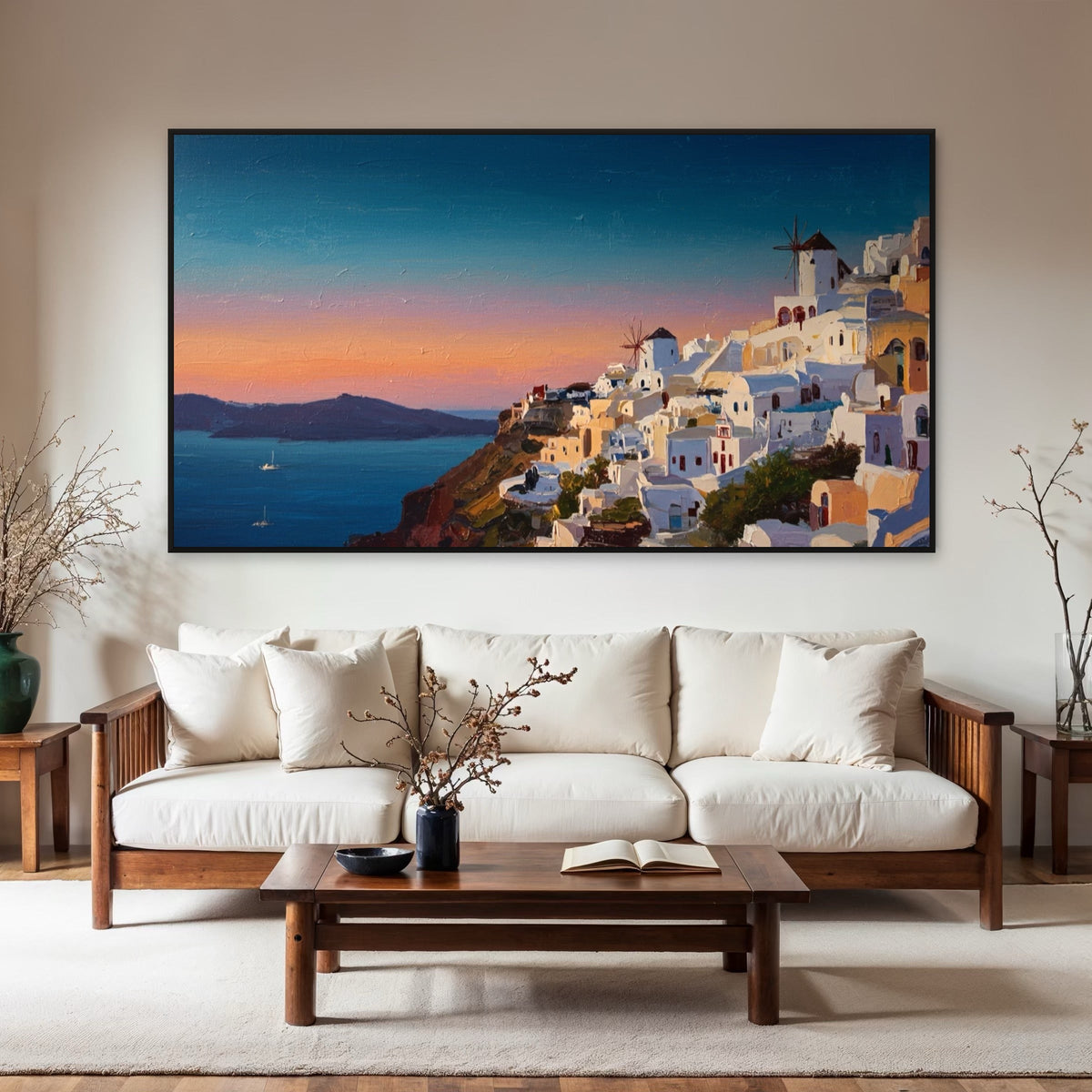 Crystalline Cliffs of Greece - Hand Painting