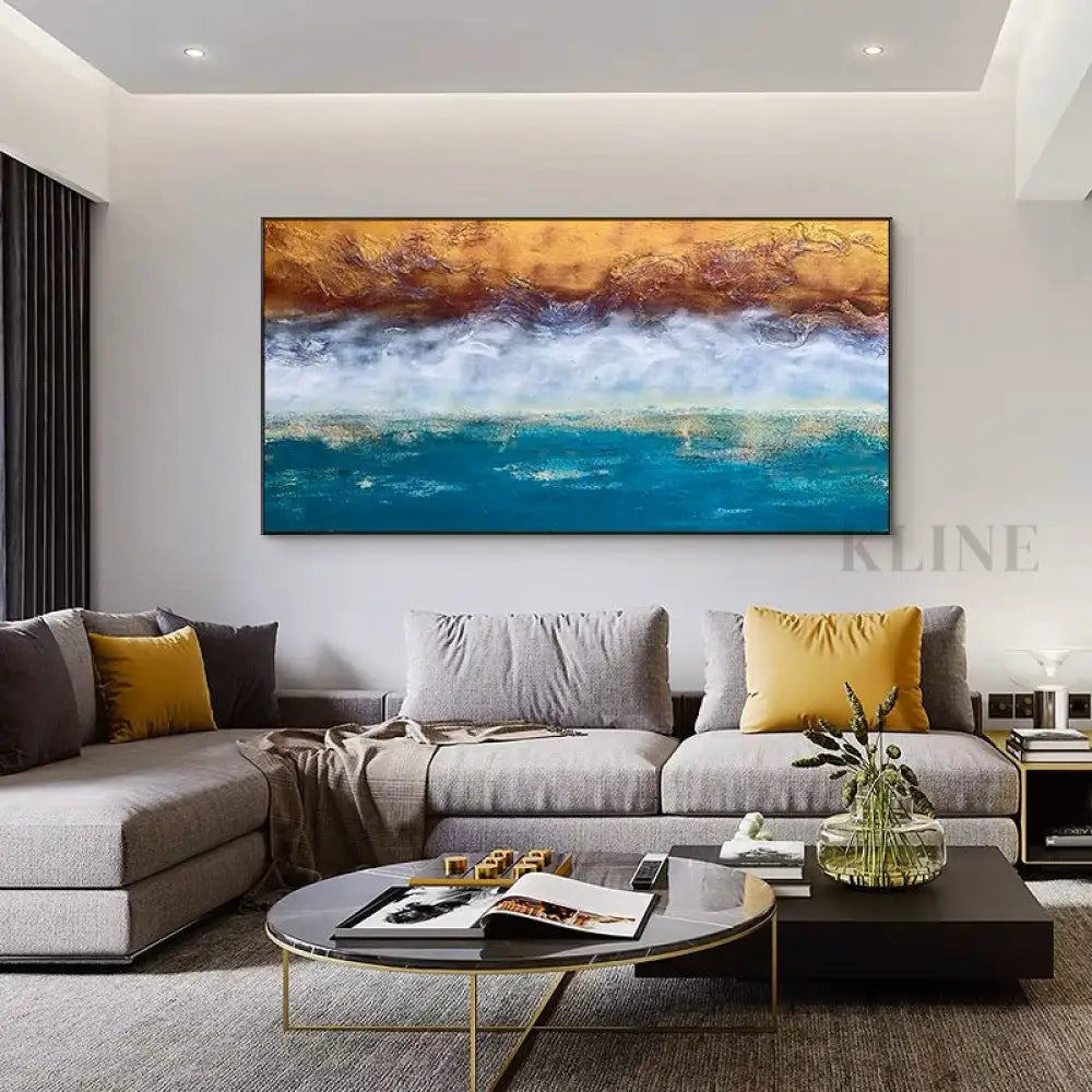 Dance of Waves - Hand Painting