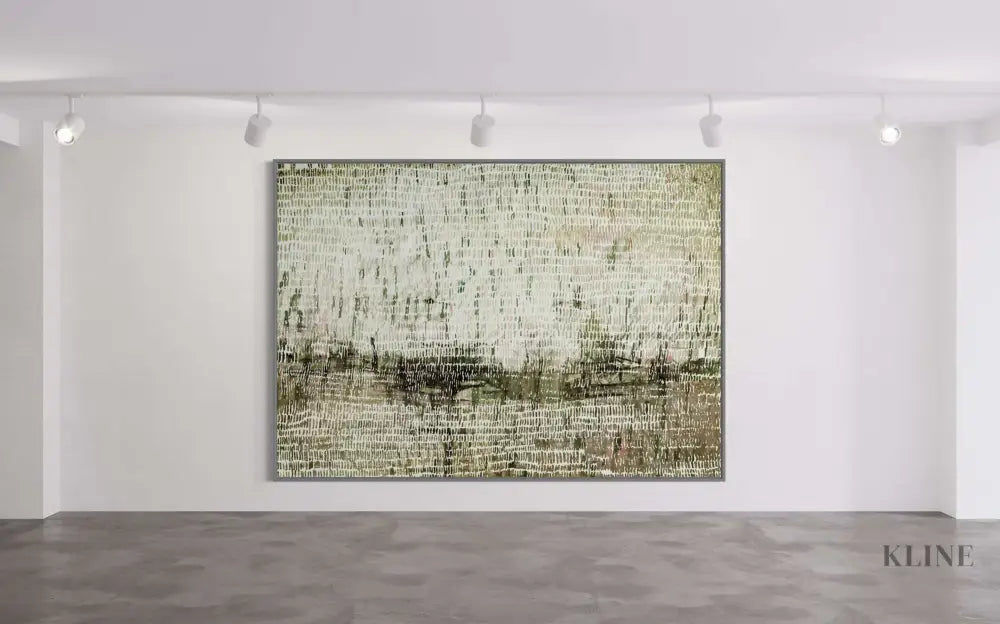 Dancing Rain Green - Hand Painting