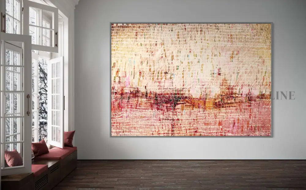 Dancing Rain Pink - Hand Painting