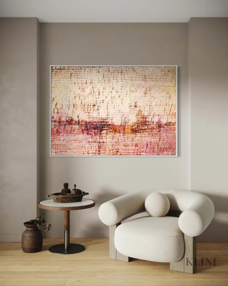 Dancing Rain Pink - Hand Painting