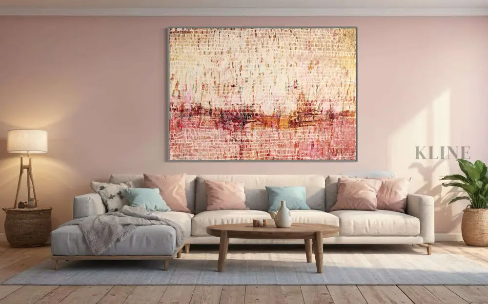 Dancing Rain Pink - Hand Painting