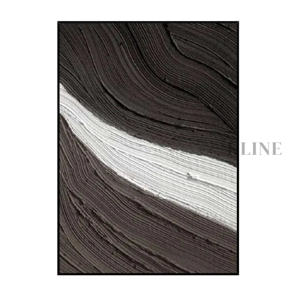 Deep Brown Grey and Cream Textured - Hand Painting