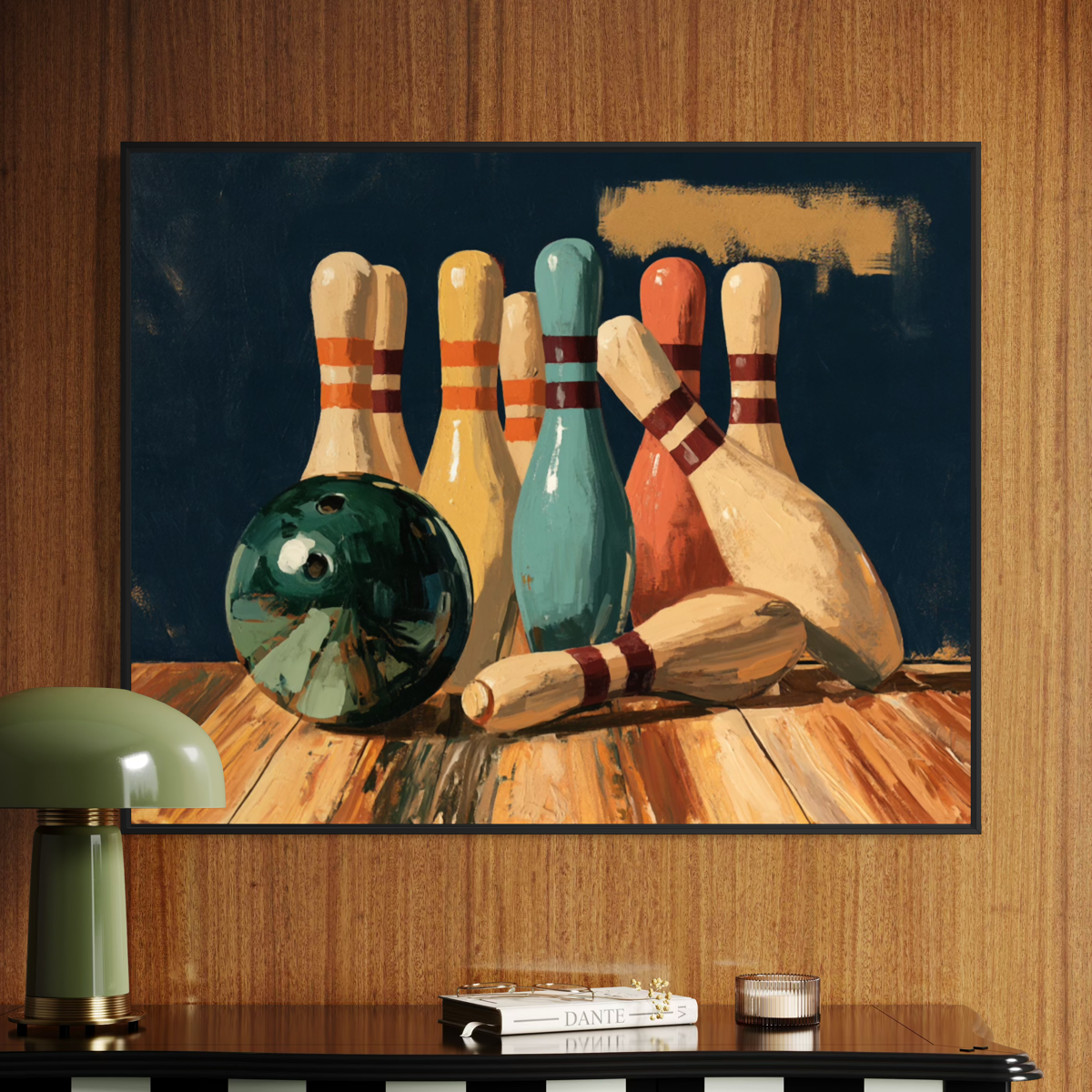 Saturday Night at the Lanes - Hand Painting
