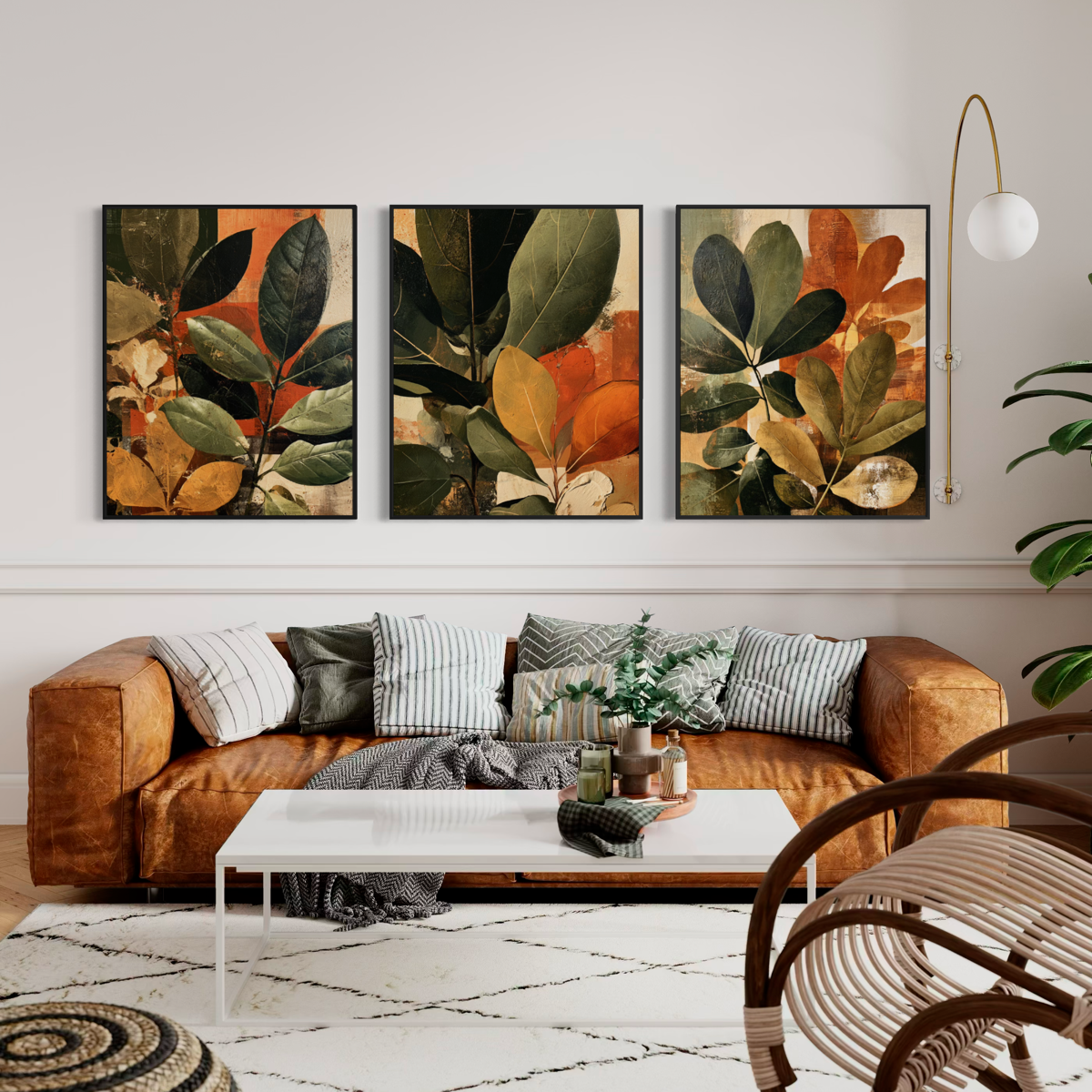 Autumnal Foliage in Amber & Sage