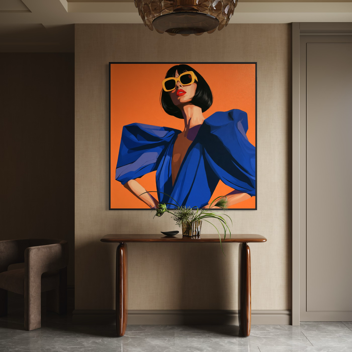 The Uptown Girl - Hand Painting