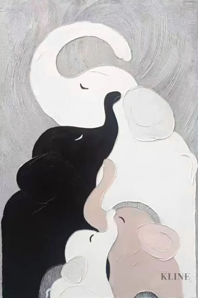 Elephant Embrace - Hand Painting