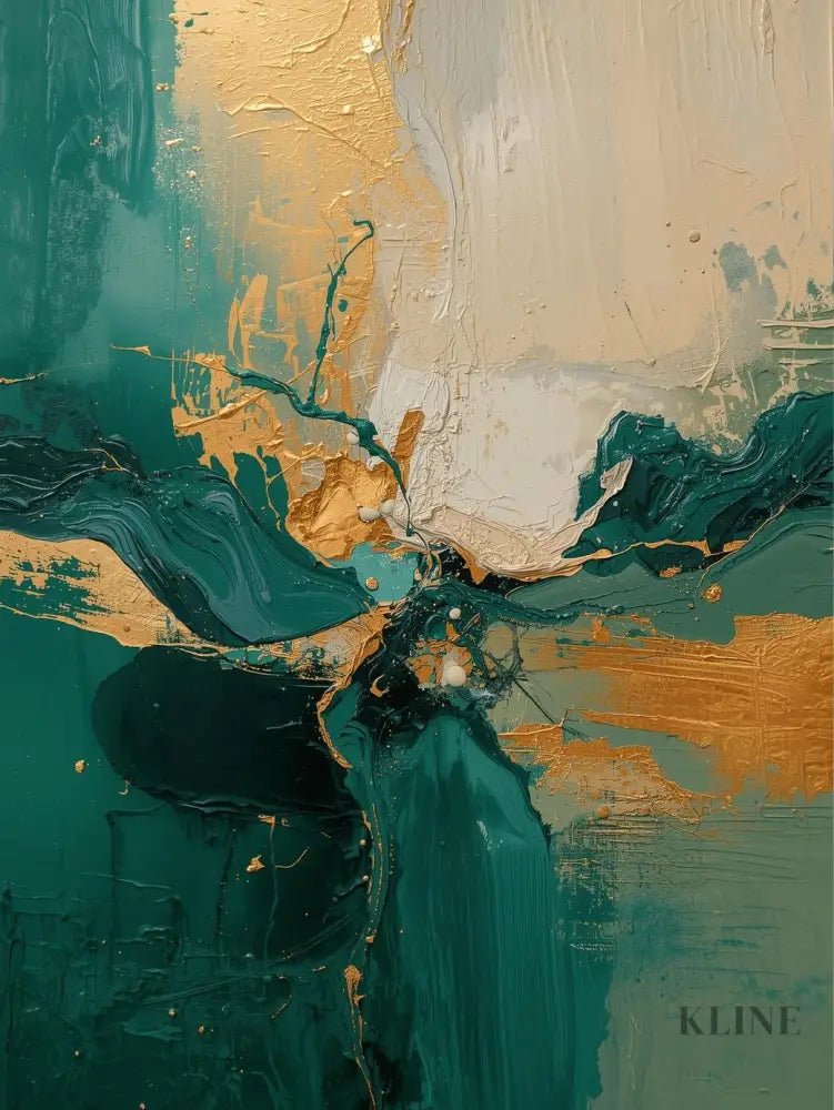 Emerald Veins - Hand Painting