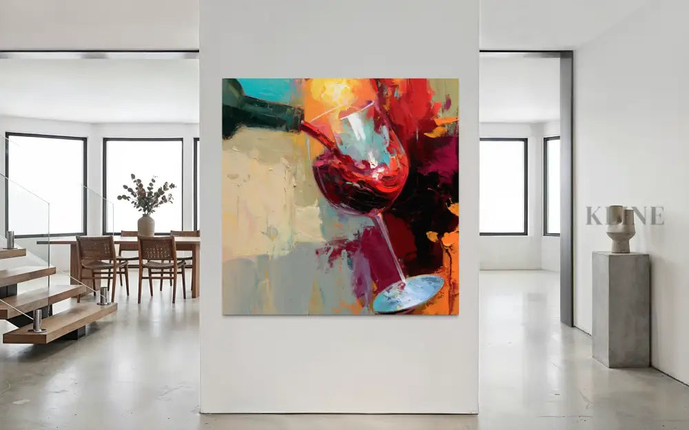 Expressive Wine Still Life - Hand Painting