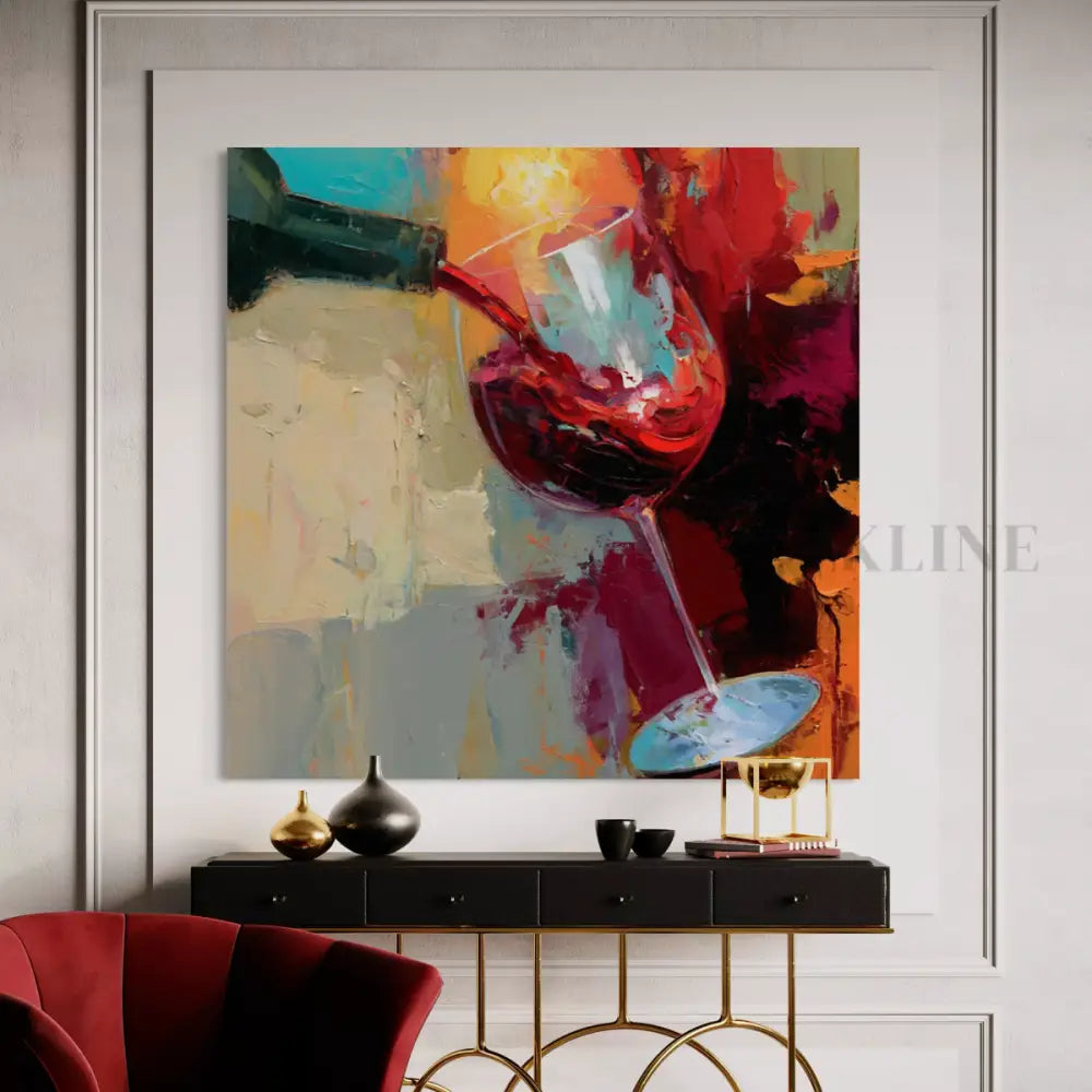 Expressive Wine Still Life - Hand Painting