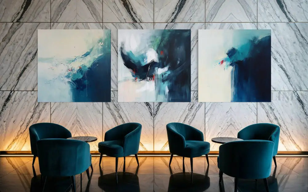Falling Into Blue - Hand Painting