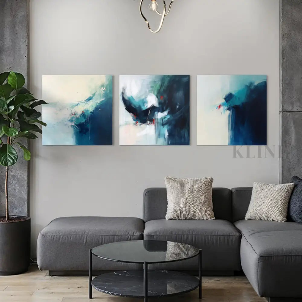 Falling Into Blue - Hand Painting