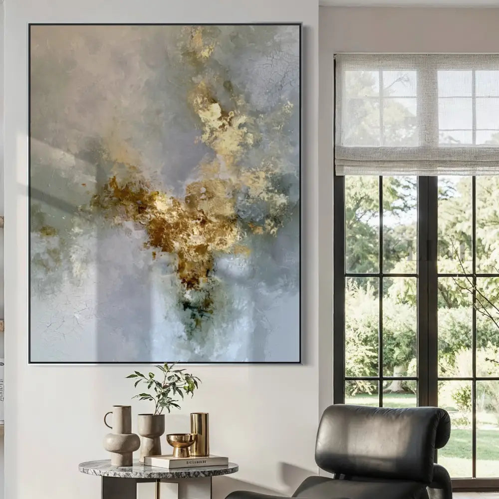 Gilded Cloud Drift - Hand Painting