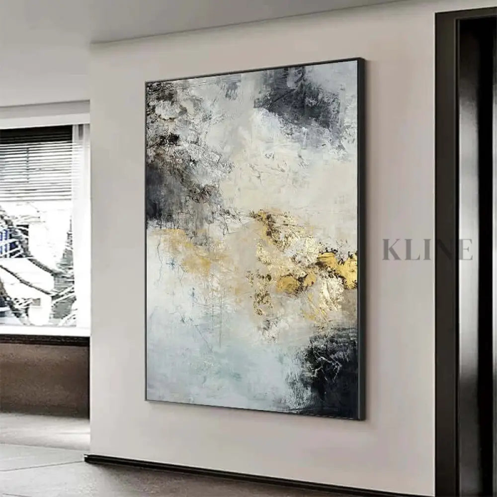 Golden and Grey - Hand Painting
