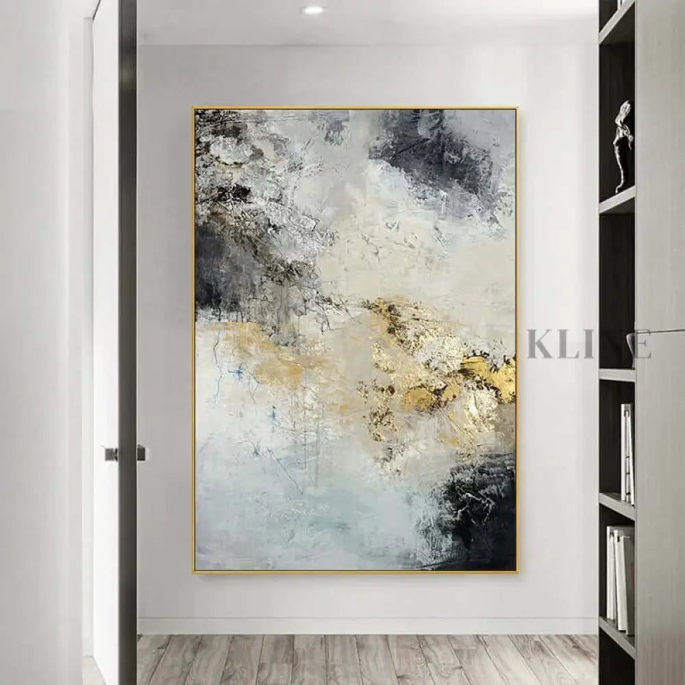 Golden and Grey - Hand Painting