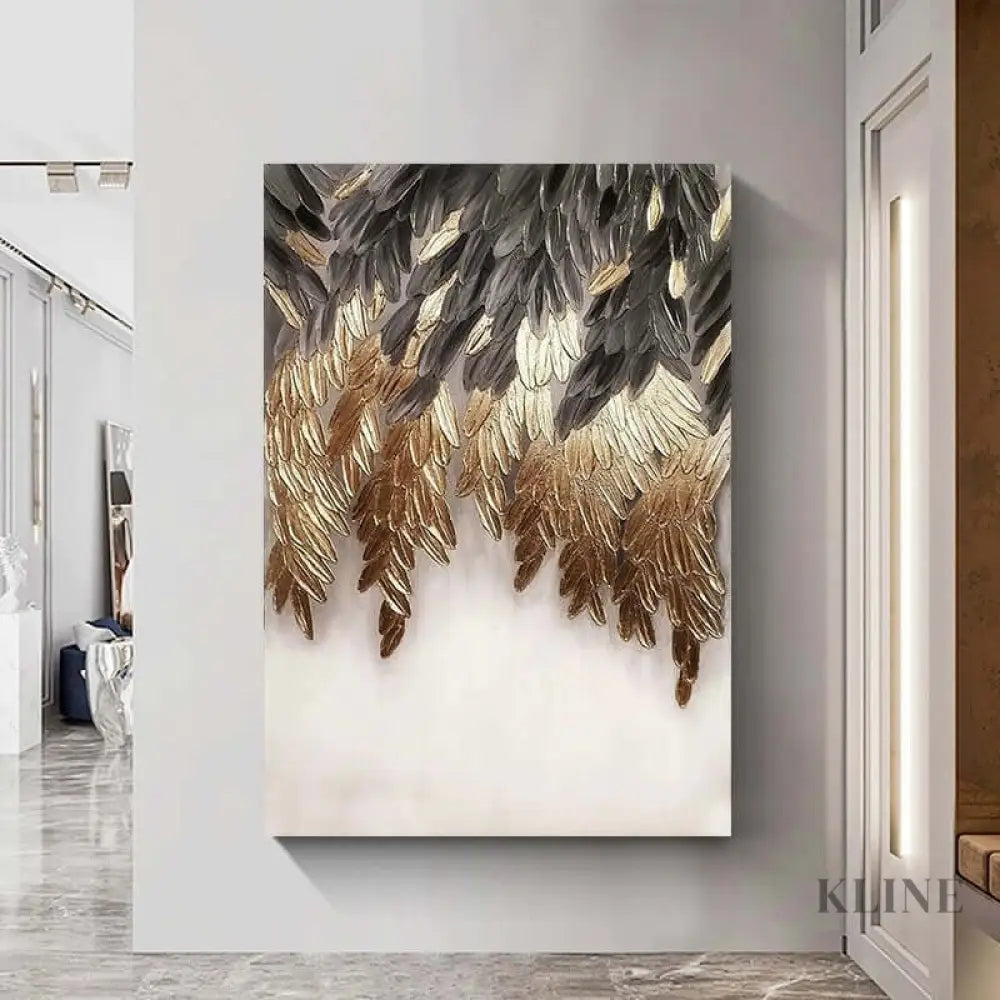 Golden Elegance - Hand Painting