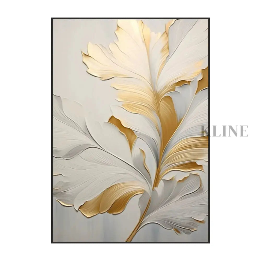 Golden Floral 2 - Hand Painting