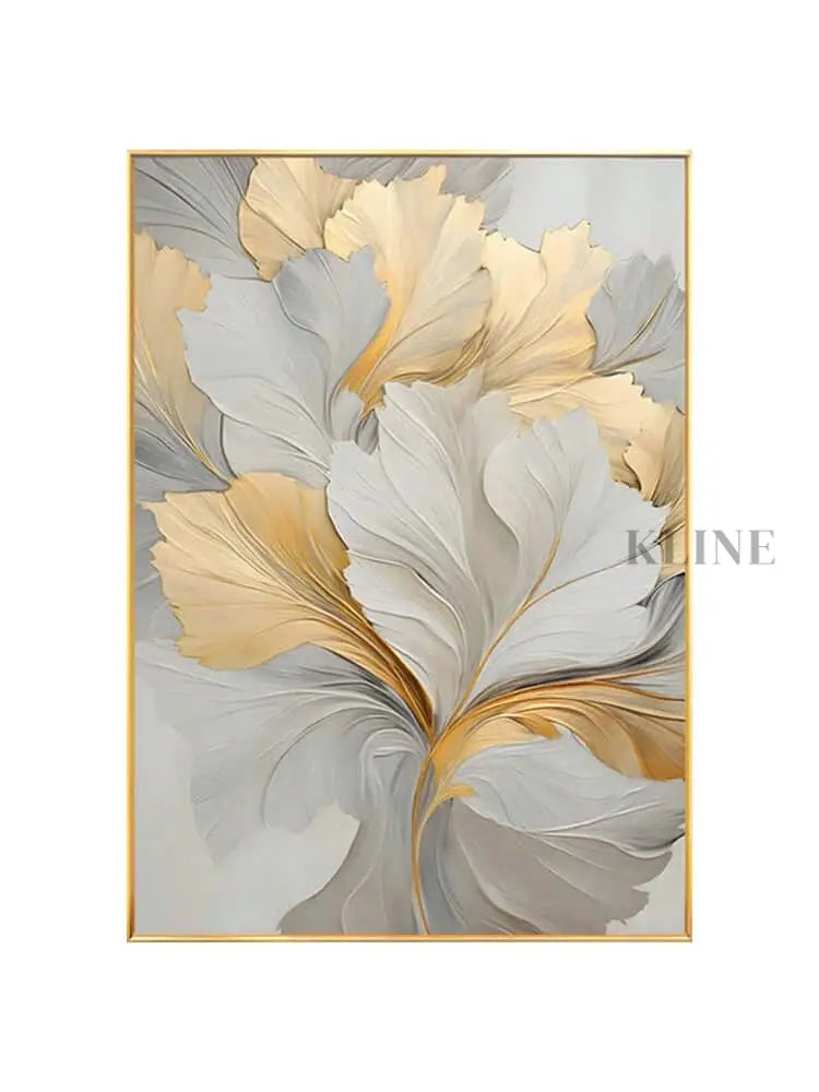 Golden Floral - Hand Painting
