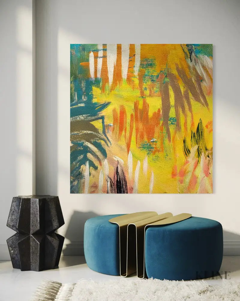 Golden Hour Abstraction - Hand Painting