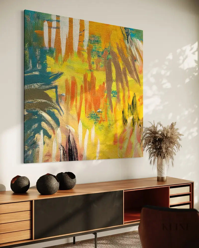 Golden Hour Abstraction - Hand Painting