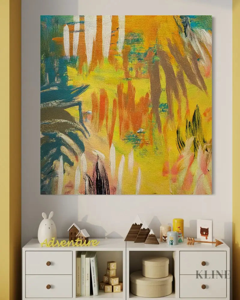 Golden Hour Abstraction - Hand Painting
