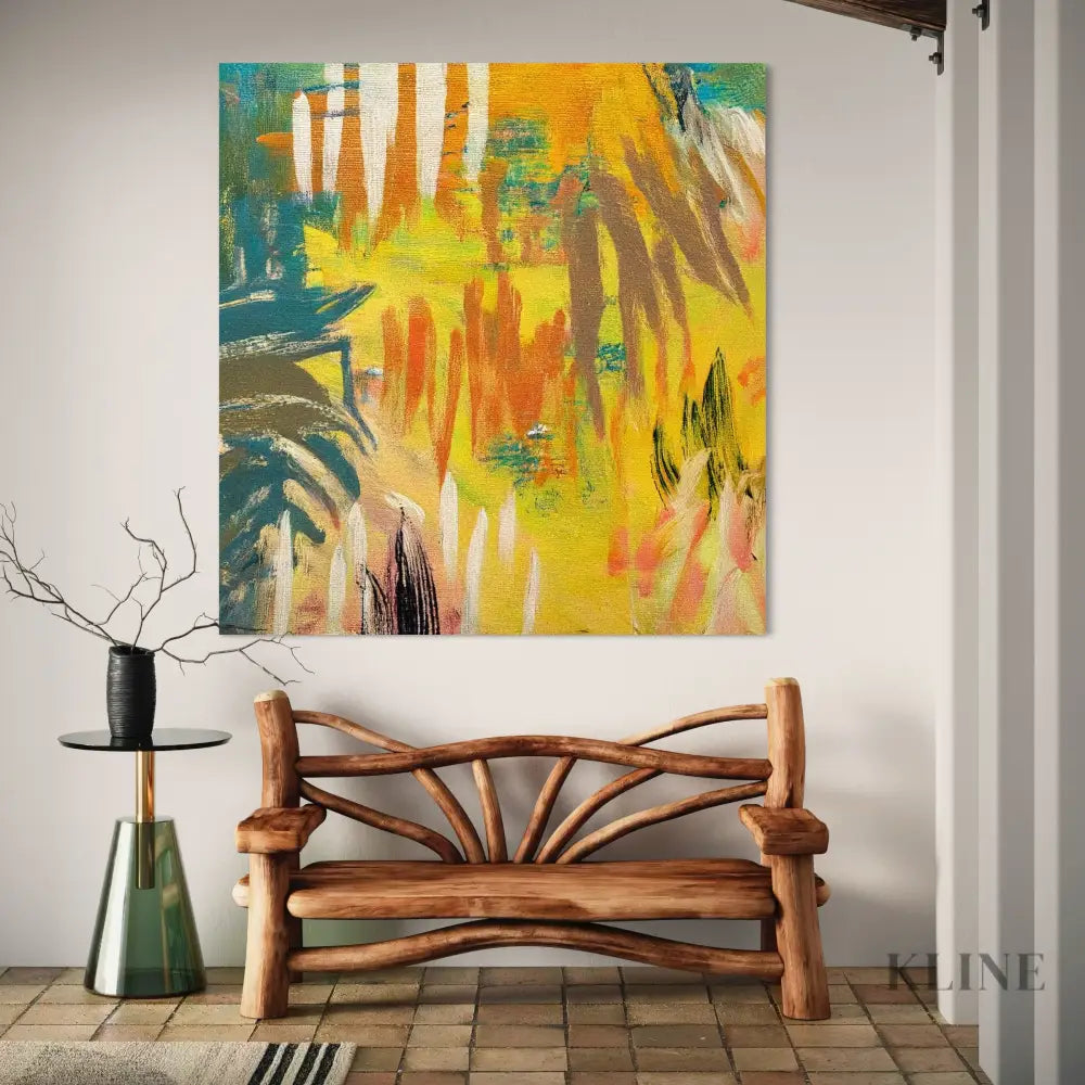 Golden Hour Abstraction - Hand Painting