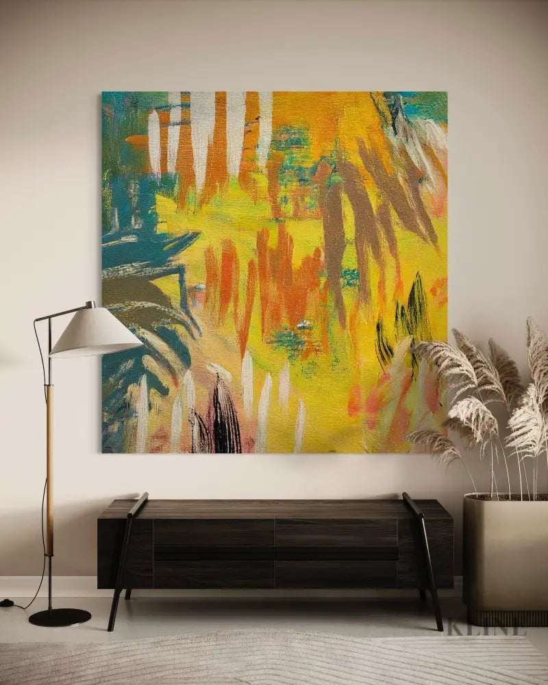 Golden Hour Abstraction - Hand Painting