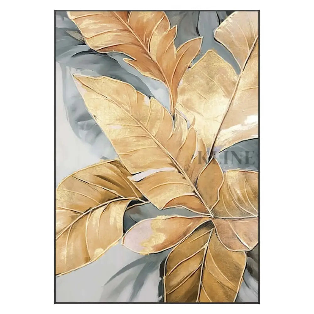 Golden Leaf - Hand Painting