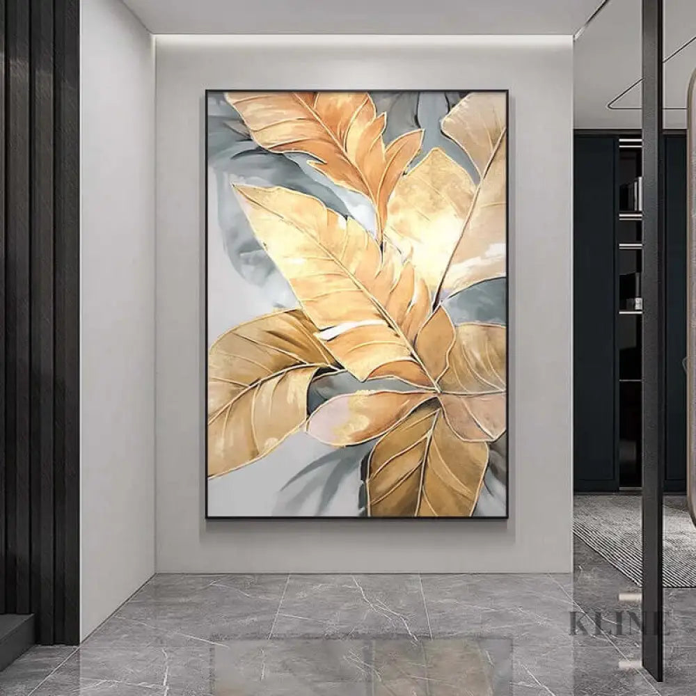 Golden Leaf - Hand Painting