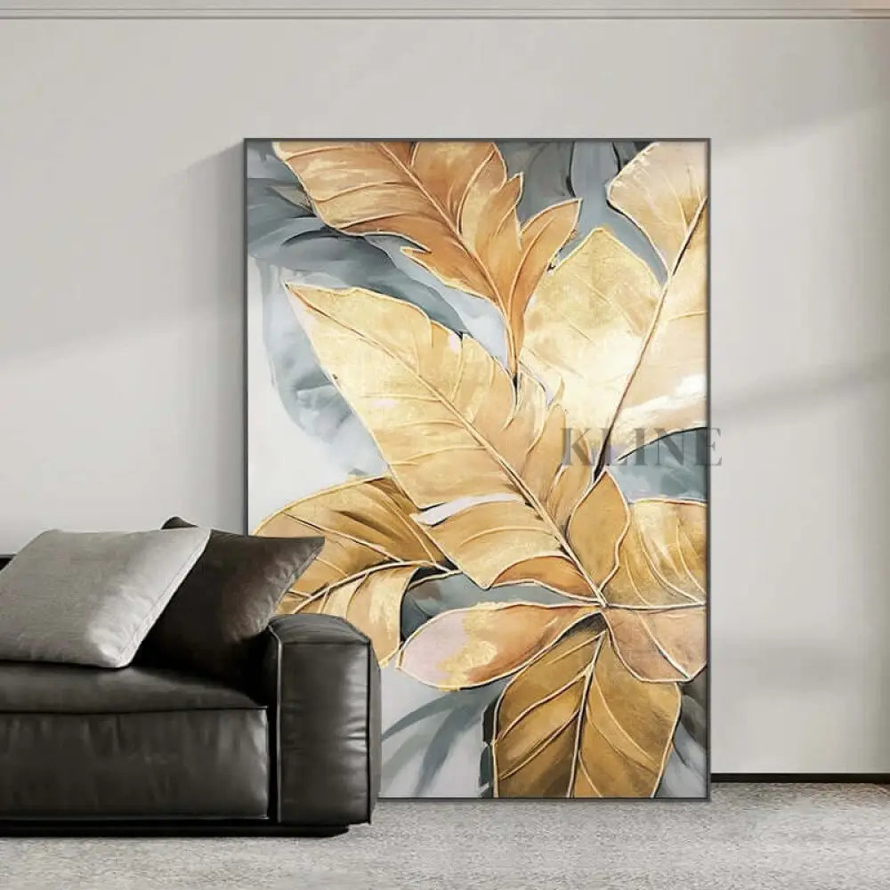 Golden Leaf - Hand Painting