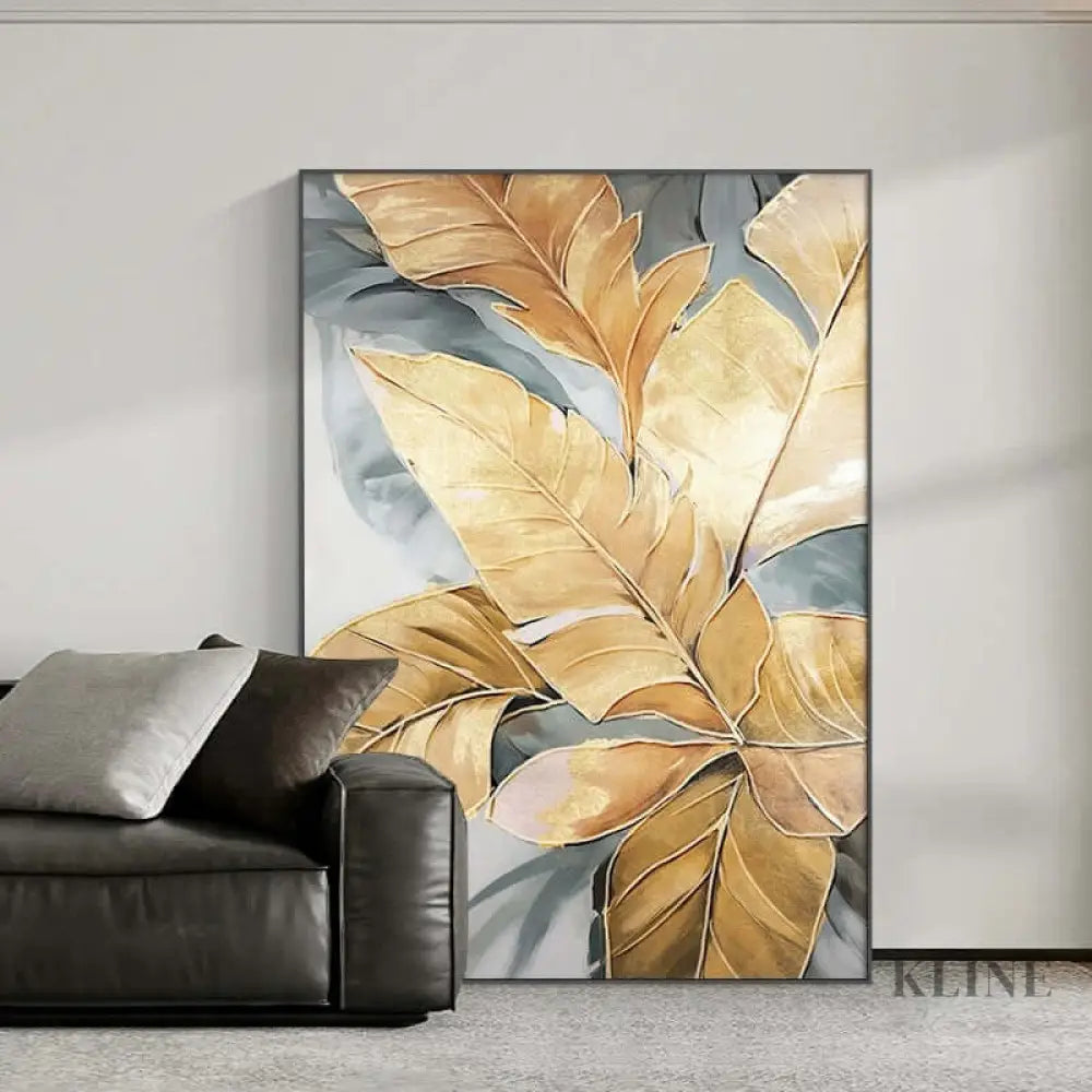 Golden Leaf - Hand Painting