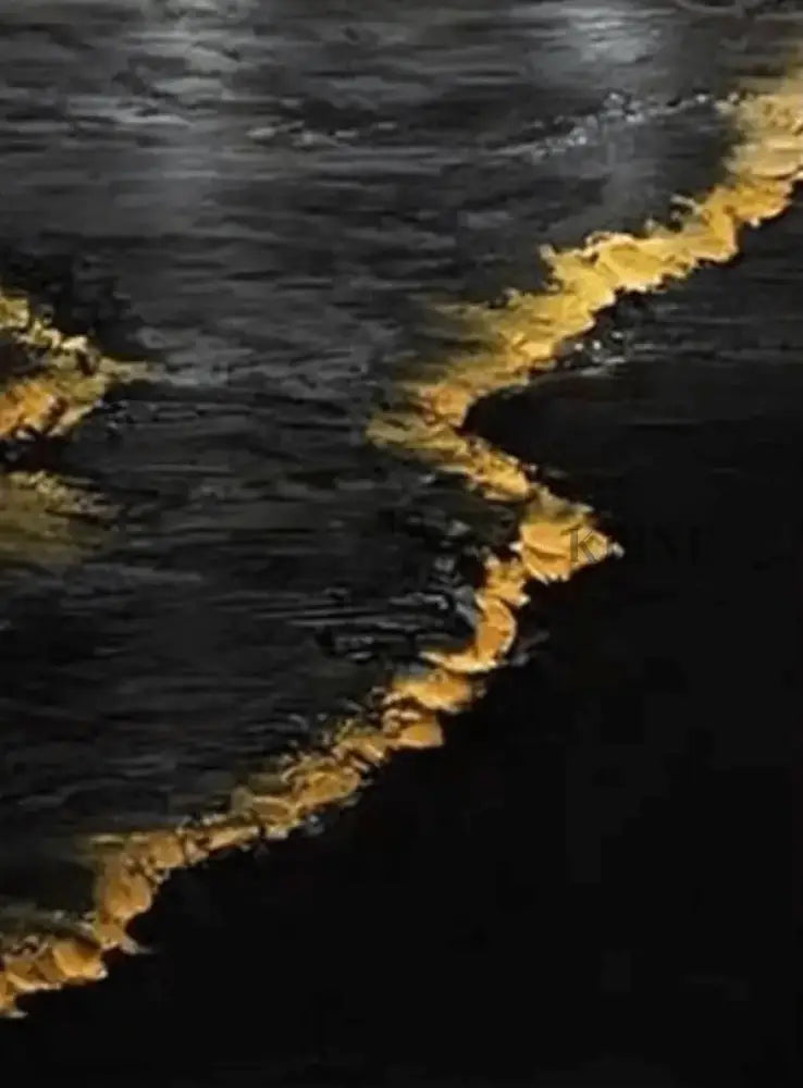 Golden Waves - Hand Painting