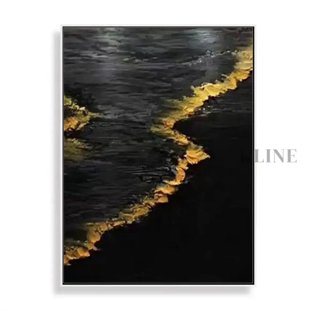 Golden Waves - Hand Painting