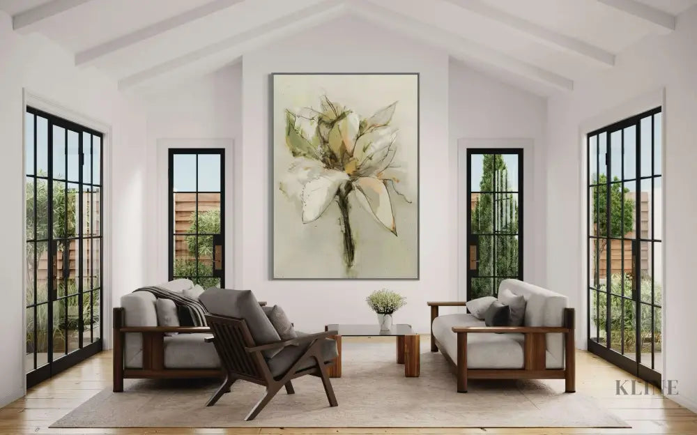 Green Bloom - Hand Painting