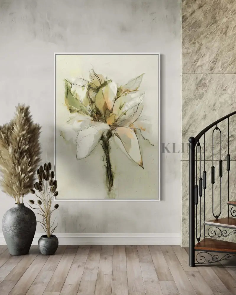Green Bloom - Hand Painting