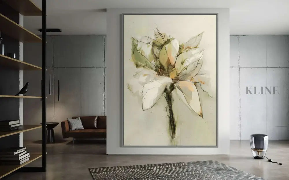 Green Bloom - Hand Painting