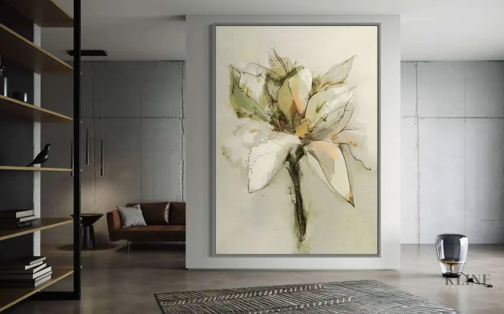 Green Bloom - Hand Painting